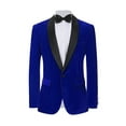 thumbnail image 2 of Beauty-Emily Men’s Velvet Blazer – One Button Shawl Lapel Tuxedo Jacket, Elegant Slim Fit Suit for Wedding, Party, Prom, Formal Events, 2 of 9