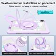 thumbnail image 4 of for iPad Pro 11 2022/2021/2020/2018 Clear Back Case Cover for Kids, Anti-Scratch Shockproof Dropproof Rugged Protective Case with Ring 360 Rotating Stand for iPad Air 4/Air 5, Purple, 4 of 6