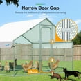thumbnail image 2 of Quictent Large Metal Chicken Coop Run for 10+ Poultry with Heavy Duty Wire Mesh and Waterproof Roof Cover, Outdoor Walk-in Cage Peak Hen House for Yard Farm, 6.6x9x6.6FT, 2 of 7