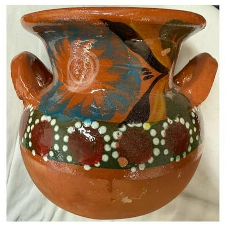 Authentic Mexican Barro Olla Jarro De Tonala Bola Grande Mexicana Jarrito Para Frijol Frijoles Sopas Boiling Beans Chilis Soup Clay Pot