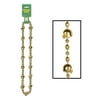 6 Packages - Football Beads, gold (2/pack) by Beistle Party Supplies