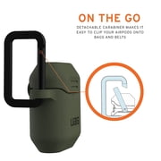 UAG Compatible with Airpods (1st & 2nd Gen) Case Full-Body Protective Soft-Touch Silicone Case with Detachable Carabiner, Standard Issue Silicone_001, Olive