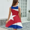 thumbnail image 6 of Cuba Flag Dress Summer Street Style Dresses Female Sleeveless Printed Sundress, 6 of 7