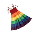 thumbnail image 3 of Vestido de fiesta Sonducket para niñas pequeñas de verano Rojo 140cm, 3 of 6