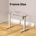 thumbnail image 2 of Standing Desk Frame for 37 to 77.5’’ Desktop, Electric Height Adjustable Desk Legs, 176 lbs Motorized Desk Legs Workstation Frame with Memory Presets, White Frame Only, 2 of 14