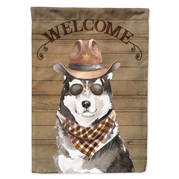 Carolines Treasures CK6341CHF Alaskan Malamute 2 Country Dog Flag Canvas House Size  Large multicolor