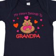 thumbnail image 4 of Inktastic Heart Belongs to Grandpa Girls Baby Bodysuit, 4 of 5