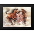 thumbnail image 2 of Carter, Prvett 24x18 Black Modern Framed Museum Art Print Titled - Ann with Horses II, 2 of 5