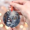 thumbnail image 4 of Christmas Ornament, Christmas Decoration, Holiday Gift,Heirloom Keepsake, Round , Gift Exchange, Gift Idea, Snowman, Holiday Keepsake, Xmas Tree Hanging Decoration, Seasonal Gift I, 4 of 5