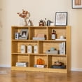 thumbnail image 2 of Songqin 8 Cube Bookcase, Freestanding 3-Tier Open Bookshelf, Modern Storage Display Cabinet, Wood Cube Storage Organizer for Living Room, Kid’s Room, Burlywood, 2 of 18