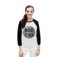 thumbnail image 2 of Thread Tank BOO! Yall Unisex 3/4 Sleeves Baseball Raglan White Black Small, 2 of 4