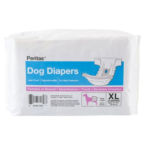 Peritas Disposable Large/XLarge Dog Diapers Female Dog Diapers Puppy