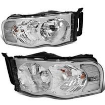 DNA Motoring For 02-05 Dodge Ram 1500 2500 3500 Chrome Euro Crystal Headlight Pair