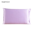 thumbnail image 1 of Funda de almohada de seda de morera Funda de almohada transpirable de 2 lados Funda de almohada de color sólido para la piel del cabello, Morado, 51x36cm kenally HA003379-03, 1 of 7