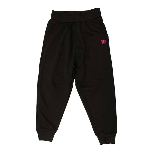 Jogger Wilson para Niña con Elástico en Cintura y Tobillos Bolsillos Enfrente Negro Talla 6