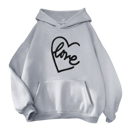 

koaiezne Women s Long Sleeve Everyday Print Sweatshirt Long Sweatshirt Hooded Drawstring Sweatshirt Print Family Christmas Pajamas Set for 3 Family Matching Pajamas Set Christmas Loose Fit