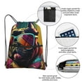 thumbnail image 3 of Naloa Retro Bulldog Sunglasses Drawstring Backpack String Bag Cinch Water Resistant for Gym Shopping Sport Yoga, 3 of 6