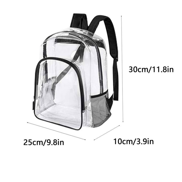 Lomaiwei Back To School Clear Backpack Heavy Duty Clear Bookbag Transparent Backpack See Through Plastic Backpacks for School Work Concert College