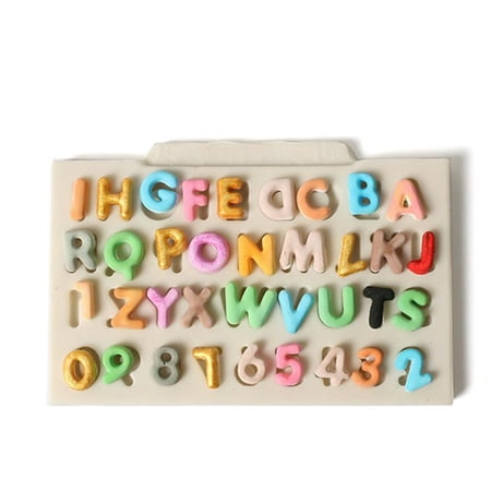 

Silicone Letters Numbers Fondant Cake Mold DIY Sugarcraft Chocolate Baking Decor