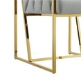 thumbnail image 4 of Madisen PU Leather Dining Chair with Gold Frame (Set of 2), Grey, 4 of 6