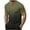 Army Green, variant on Xunlbb Mens Shirt Mens Dress Shirts Men's Fashionable Short Sleeved Button Round Neck Casual Solid Color Top Gift for Him, M-3XL