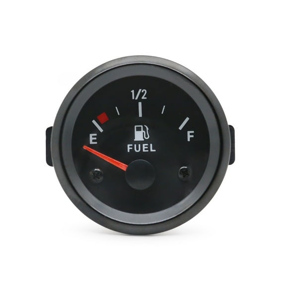 12V 52mm Universal Car Fuel Gauge Fuel Level Gauge Meter High Sensitivity White LED Light Black Rim Automotive Gauges ,Vibration