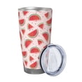 thumbnail image 2 of Cauagu Watermelon Pattern 20oz Tumbler,Stainless Steel Vacuum Insulated Tumbler with Lid Insulated Coffee Mug Thermal Cup with Splash Proof Sliding Lid-Straw Three-piece Set, 2 of 8