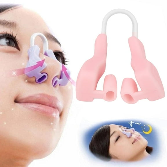Soft Silicone Nose Shaper Clip, Invisible Nose Up Lifting Nose Lifting Shaping Clip, Travel Portable Nose Bridge Straightener Corrector Pink