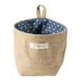 thumbnail image 2 of 1pcs Wall Storage Bag Hanging Pocket Snack Sundries Cosmetic Office Stationery Organizer Cotton Linen Storage Baskets Bag, 2 of 8