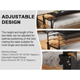 thumbnail image 7 of Tereitr Over-the-Bed Laptop Desk with Raised Baffle for within 210CM/82.68" Bed, 120x40CM/47x15inch Height Adjustable Overbed Table with Wheels for Home Office Bedroom (Black), 7 of 7