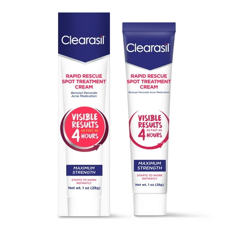Clearasil Rapid Rescue Acne Spot Treatment Cream, 1 (Best Spot Treatment For Back Acne)