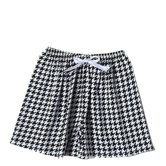 SWSMCLT Women's Soft Pajamas Cute Pajama Shorts Lightweight Pjs Summer Spring Lounge Comfy Elastic Breathable Black X-Small-Large