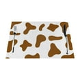 thumbnail image 1 of YFYANG Washable Heat-Resistant Placemats, 70% PVC/30% Polyester, Brown Cow Texture Pattern Kitchen Table Mat, 12" x 18" 4 Piece, 1 of 6