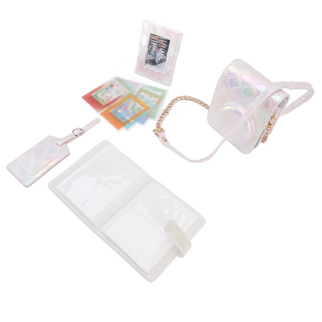 Camera Protective Case with Photo Album and Boarding Pass - PU Leather Bag for Mini12