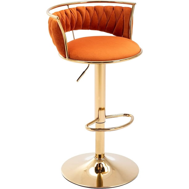 General Modern Swivel General Stools Set of 2 Velvet Adjustable Height