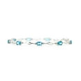 thumbnail image 3 of Galaxy Gold 14K Solid Gold 3.39 Carat Natural Diamond & Blue Topaz Bracelet for Women - White Gold Fine Jewelry, 3 of 7