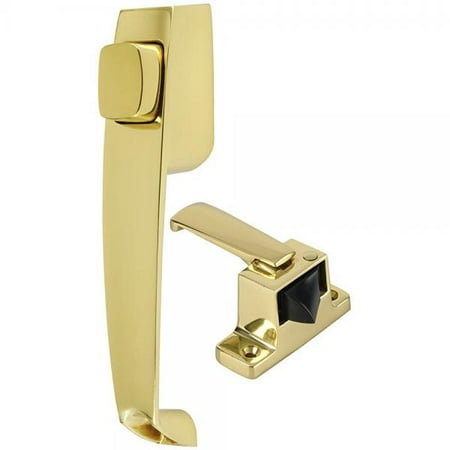 - Wright Products VRG003-333 Accents Cumberland Push Button Latch, Polished Brass