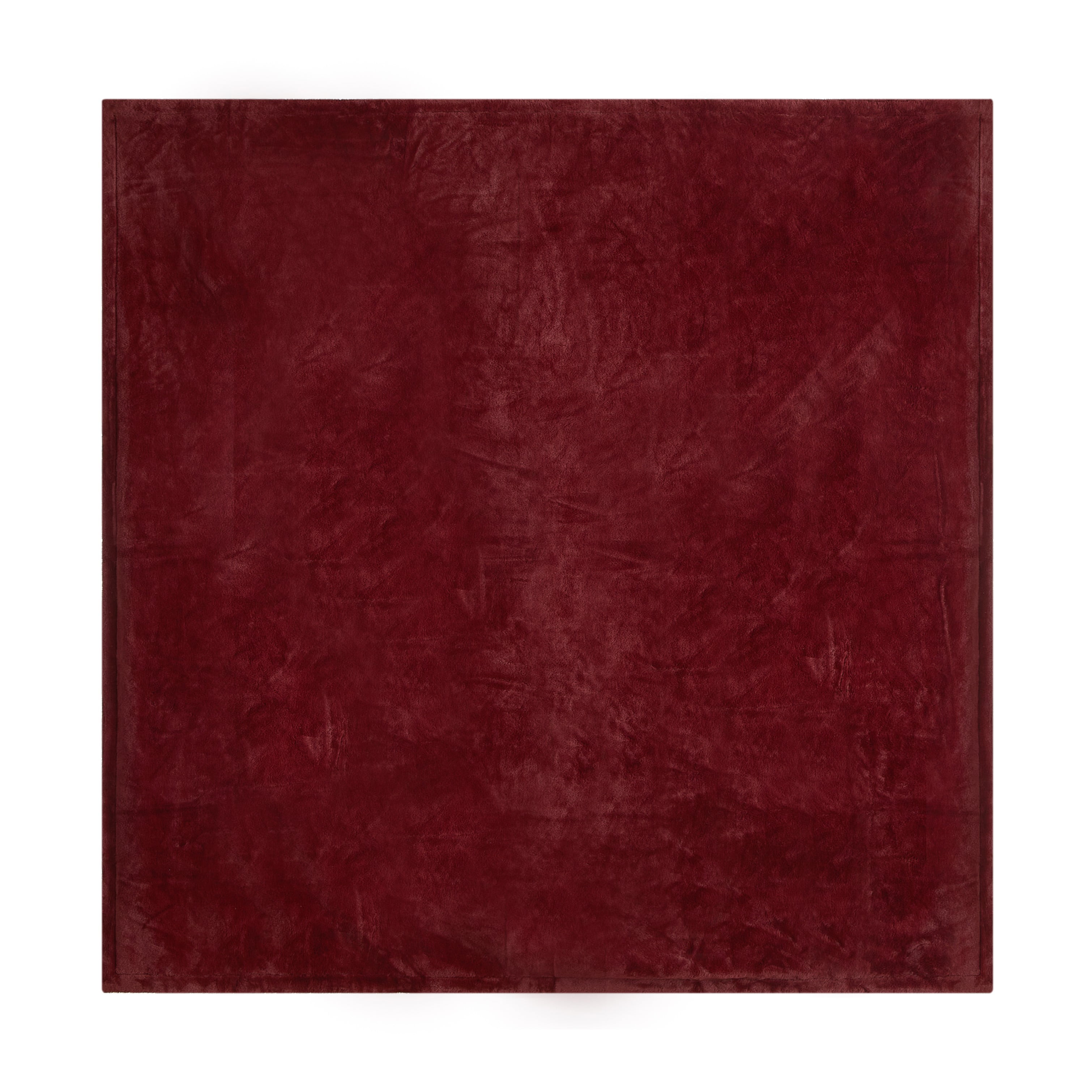 Mainstays Cozy Faux Fur Super Soft luxury Blanket, Full/Queen, Luscious Merlot