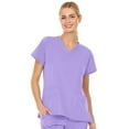 thumbnail image 2 of MediChic Women's V-Neck Scrub Top - 3-Pocket, 4-Way Stretch, Comfortable Medical Uniform, Khaki, 2 of 10