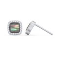 thumbnail image 1 of Boucles d'Oreilles Halo en Nacre Noire, 1 of 3
