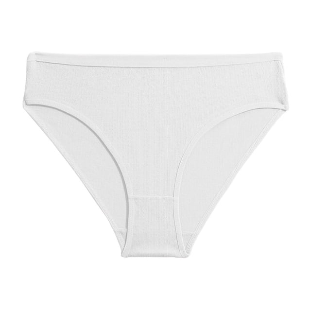 Gibobby Pantaleta Corte Frances de Algodón Ropa interior Sexy de cintura alta para mujer, ropa interior, bragas de algodón para mujer(Blanco,CH)
