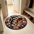 thumbnail image 4 of sruoe Halloween Creepy Visual Effect Round Floor Rug, Ghost Printed Polyester Doormat, Halloween Room Decor for Indoor Home Layout, Holiday Party, 4 of 6