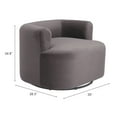 thumbnail image 4 of Mugav Swivel Chair Gray Accent Chair, Modern Style, Soft and smooth velvet fabric, Plywood, Indoor Living, 4 of 9