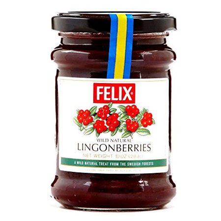 Felix Jam Lingonberries 10 oz each (4 Items Per Order)
