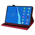 thumbnail image 4 of SaniMore Wallet Case for Lenovo Tab M10 Plus 3rd Gen 10.6 inch 2022 TB-125F/128F, PU Leather Embossed Sunflower Shockproof TPU Shell Card/Pen Holder Hand Rope Anti-slip Kickstand Tablet Cover, Red, 4 of 14