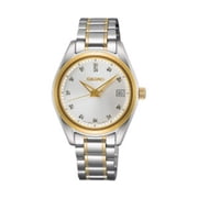 Seiko Diamonds Quartz Silver Dial Two-Tone Ladies Watch SUR582P1