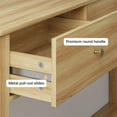 thumbnail image 3 of Aiho Console Table with 3 Drawers, Wood Entryway Table with Storage Shelf, Sofa Tables Narrow Long for Living Room, Entryway, Hallway, Foyer - Natural, 3 of 10