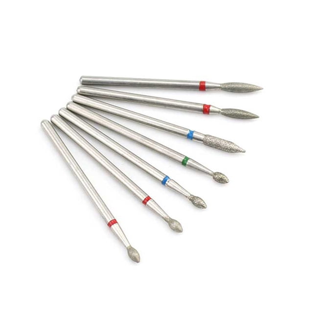 Ensemble de Perceuses à Ongles Pédicure & Manucure Kit de Perceuses 7 Pcs Remplacement pour Perceuse Électrique Enlever Cuticule & Gel Vernis à Ongles