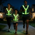 thumbnail image 4 of LED Reflective Vest Running Gear, 3 Lights Colors High Visibility Reflective Running Gear Rechargeable Light Up Running Vest for Walking Running Cycling, Adjustable for Men Women Kids, 4 of 11