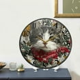 thumbnail image 5 of WOBOGO Daisy Kitten Acrylic Wall Clock Battery Operated 11.9in Silent No Tick Bedroom Living Room Office Classroom Decoration, 5 of 10